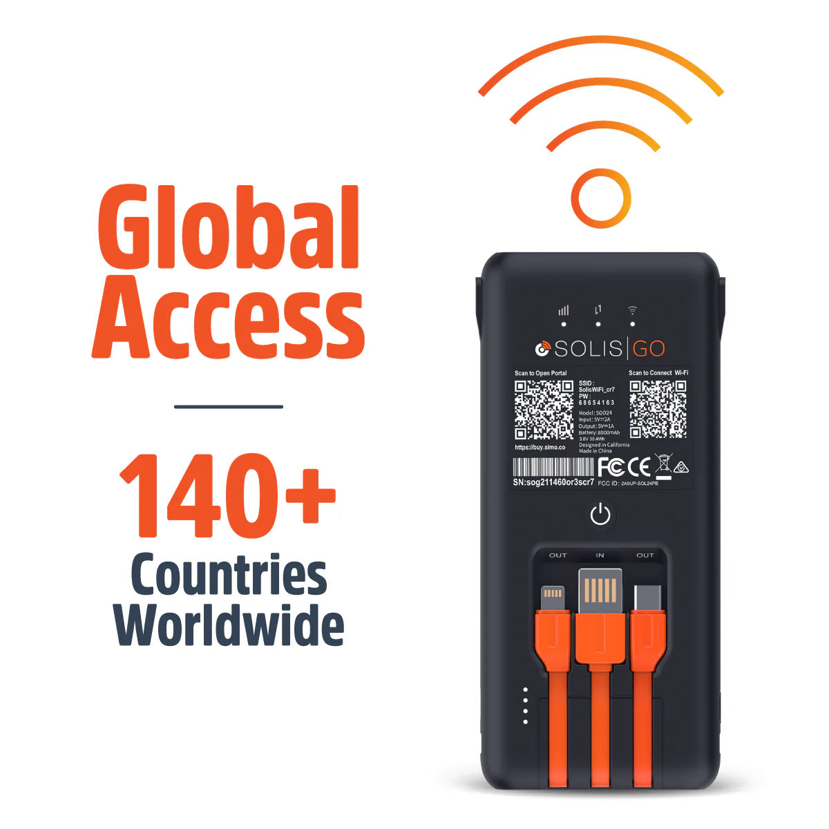 ODM Product-Solis Go Hotspot & Power Bank with Lifetime Data